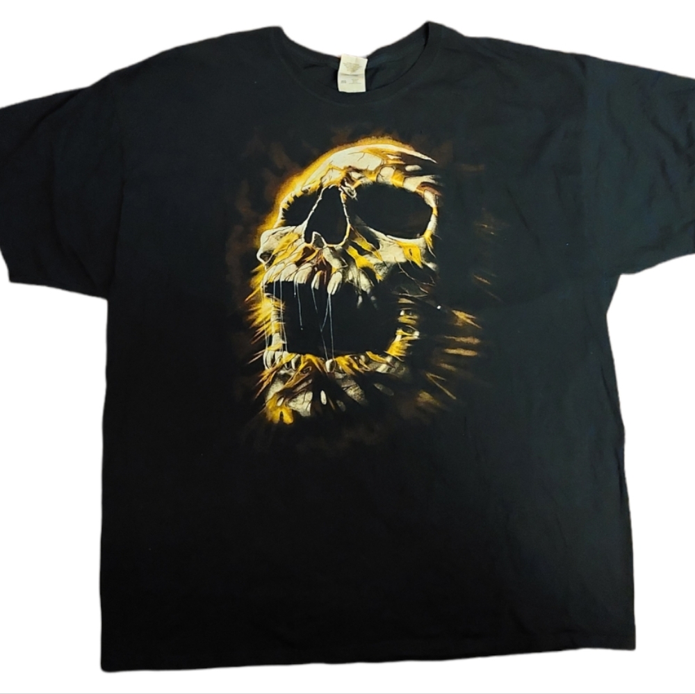 2000s mummy skull mens tee shirt size XXL skull scary